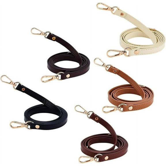 5 Colors Crossbody Purse Strap Replacement Adjustable Leather Purse Strap 41~48 Inch Shoulder Bag Replacement Strap with Gold Buckles for DIY DIY Crochet Bags Shoulder Bags