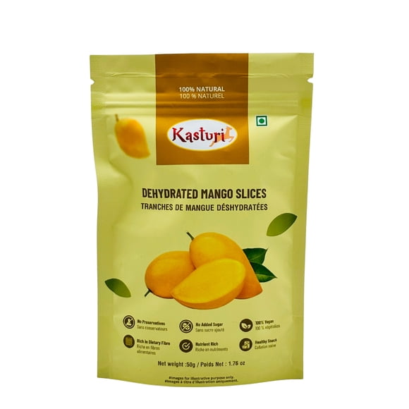 Kasturi 100% Natural Dried Kesar Mango Slices 50g