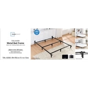Mainstays 7 Twin/Full/Queen Size Adjustable Metal Bed Frame, Black, BOX SPRING REQUIRED (SOLD SEPARATELY)