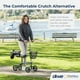 thumbnail image 2 of Andador de rodillas Drive Medical 796 con altura ajustable y dirección, scooter de rodillas, andador de piernas, alternativa a muletas, doble almohadilla con canasta y freno de mano, capacidad de peso, 2 of 5