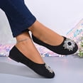 thumbnail image 6 of Hurxie Women's Flats, Foldable Ballet Flats for Women, Fashion Buckle Round Toe Comfort Light Weight Slip-On Dress Shoes Black 7.5, 6 of 8