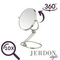 thumbnail image 5 of Jerdon 5 inch Diameter Folding Travel Mirror, 10X-1X Magnification, Travel Bag, Nickel Finish - Model MC450N, 5 of 5