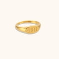 thumbnail image 3 of Oval Stainless Steel Ring 18K Gold Plated Elegant Jewelry, 3 of 4
