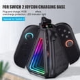 thumbnail image 2 of Base de carga 4 en 1 para 2 mandos de Nintendo Switch - Estación de carga doble para los mandos izquierdo y derecho de Switch2 con indicador LED, 2 of 8