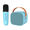 Blue, variant on DUANJY Mini Karaoke Machine for Kids and Adults, Home Karaoke with 1/2 Wireless Mics, Party Lights, Voice Effects, Portable Bluetooth Singing Speaker for Birthday Gifts, Family, White