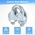thumbnail image 4 of Uxcell 10-Pack Abrazaderas de Cable, Clip de Cable de Acero al Carbono M3, Sujetador de Silla de Perno en U, 4 of 6