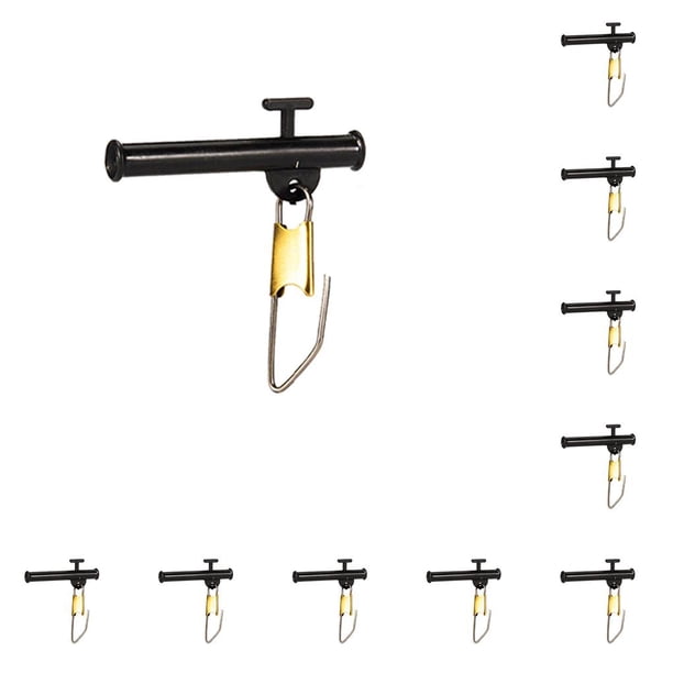 Naiovety 10 piezas ganchos de equilibrio de pescado anti-bobinado clip de liberación fuerte accesorios divisores de gancho giratorio regalos perfectos Negro/S 10piezas Naiovety CBP360642