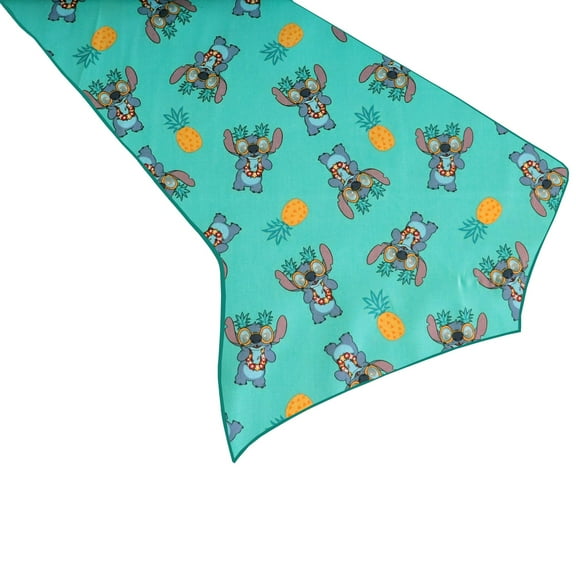 100% Cotton Table Runner Table Runner Birthday / Event Decoration Lilo and Stitch Hula Dance Teal