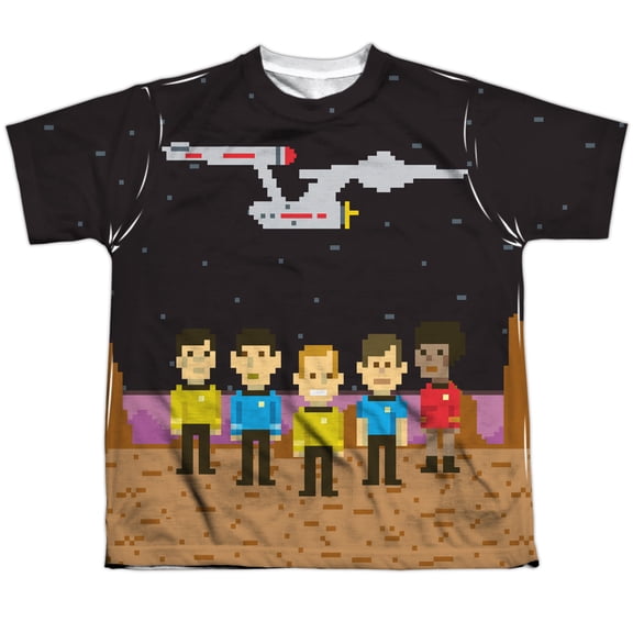 Star Trek Pixel Crew Officially Licensed Sublimation Youth T Shirt