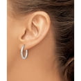 thumbnail image 3 of Sterling Silver 2.5Mm Round Hoop Earrings (Width 20) (Length 22) - Jbsp, 3 of 5