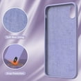 thumbnail image 5 of Case for iPhone X/iPhone Xs case Liquid Silicone Gel Rubber Phone Case,iPhone X/iPhone Xs 5.8 Inch Full Body Slim Soft Microfiber Lining Protective Case（Light Purple）, 5 of 12