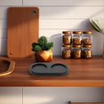 thumbnail image 2 of Elegant Wooden Tray for Pepper Grinders Decorative Spice Rack Traditional Pepper Grinder Tray Kitchen Counter Holder Dining Table Protector, 2 of 4