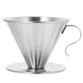 thumbnail image 1 of Stainless Steel Coffee Dripper Handheld Coffee Drip Filter Cup Tea Slag Funnel, 1 of 8
