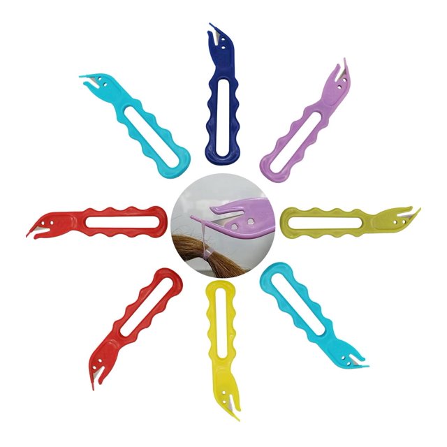 8pcs Elastic Hair Tie Cutter Rubber Band Cutter Rubber Band Remover Easy to Remove Disposable Rubber Band Tool and Accessories Supplier for Hairstyle Gift for Kids Girls Women (Random Color)