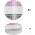 thumbnail image 1 of FMSHPON Geometric Pink and Grey Abstract Herringbone Set of 6 Round Coaster for Drinks, Absorbent Ceramic Stone Coasters Cup Mat with Cork Base for Home Kitchen Room Coffee Table Bar Decor, 1 of 6