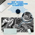 thumbnail image 7 of Desk Mat, Abstract Black White Ink Liquid Waves Extended Gaming Mouse Pad Large, 35.4"x15.7" Big Mouse Pad with Non-Slip Base and Stitched Edge, Long Computer Keyboard Mouse Mat for Home Office Work, 7 of 7