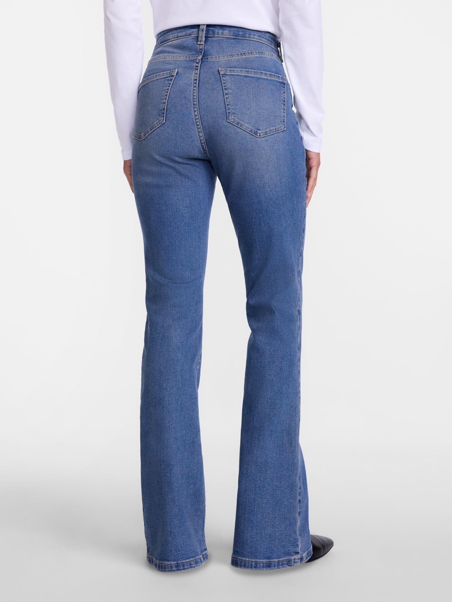 Scenario Women's Mid Rise Bootcut Jeans, Sizes 0-20, 0S-20S, 4L-14L