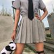thumbnail image 1 of Faldas plisadas de cintura alta para mujer Y2k, ropa de calle informal sólida para colegialas, estilo coreano que combina con todo, novedad de moda, cómoda para el día a día Tan Jianjun unisex, 1 of 2