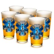 EMT 16 oz. Pint Glass 911 EMS Blue Skies (Case of 24) by Erazorbits