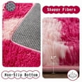 thumbnail image 4 of Conbriboy Checkered Rug 5x7ft For Living Room, Pink And Rose Red Modern Shag Rug Super Soft Washable Indoor Fuzzy Carpet Non-Slip Fluffy Rugs For Bedroom Home Aesthetic Decor, 4 of 9