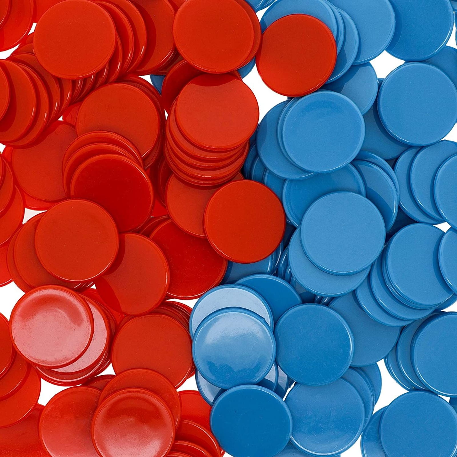 Plastic Counting Chips for Math, Bingo, Poker (2 Colors, 1 In, 250