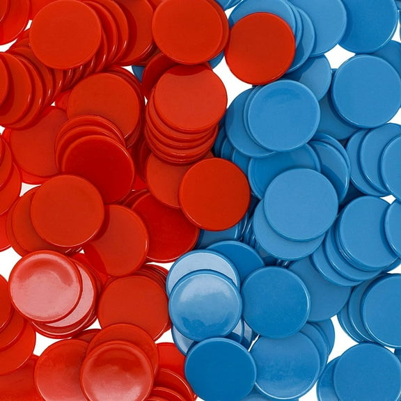 Plastic Counting Chips for Math, Bingo, Poker (2 Colors, 1 In, 250 Pieces)