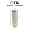 thumbnail image 5 of RTIC 28 oz Ceramic Lined Everyday Tumbler, Spill-Resistant Straw Lid, Beach, 5 of 7