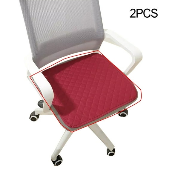 Waterproof Chair Pads Set of 2, Non-Slip Square Seat Cushions for Dining Chairs, 45x45cm Thin Comfort Cushions, Multiple Colors