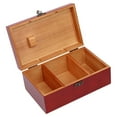 thumbnail image 2 of Caja de costura de madera, portaherramientas de costura, vacía, retro, con compartimentos, regalo para Rojo, 2 of 9