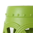 thumbnail image 5 of JONATHAN Y Lucky Coins 16" Chinese Ceramic Drum Garden Stool, Matte Green, 5 of 10