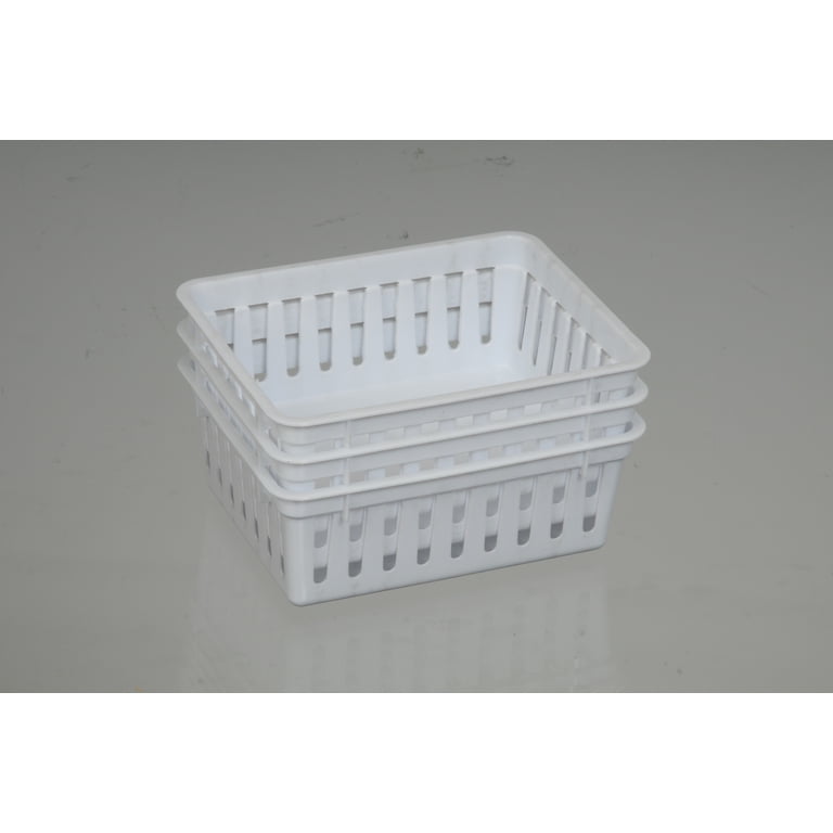 Mainstays Square Plastic Storage Organizer Trays, White, 18-Pack photo 6