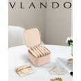 thumbnail image 2 of Joyero organizador Vlando Travel con 6 bolsillos de terciopelo, color caqui, 2 of 6