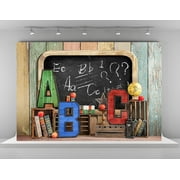 7x5ft Back to School Backdrops for Photography Love Study Background Black Chalkboard Backgrounds Books Stationery
