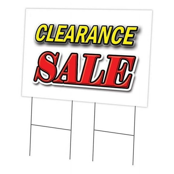 24 x 36 in. Clearance Sale Yard Sign & Stake