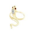 thumbnail image 3 of AFFY Simulated Garnet & CZ Snake Womens Band 14k Yellow Gold Over 925 Sterling Silver, 3 of 4