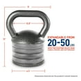 thumbnail image 2 of Kettlebell Apex APKB-5009 ajustable de 9 a 23 kg de hierro fundido, 2 of 7