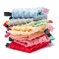 thumbnail image 4 of Baby Appease Towel Cómoda manta de seguridad con etiqueta para bebés con etiquetas de colores insular  Verde, 4 of 7