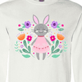 thumbnail image 4 of Inktastic Easter Scandinavian Bunny with Flowers Long Sleeve T-Shirt, 4 of 5