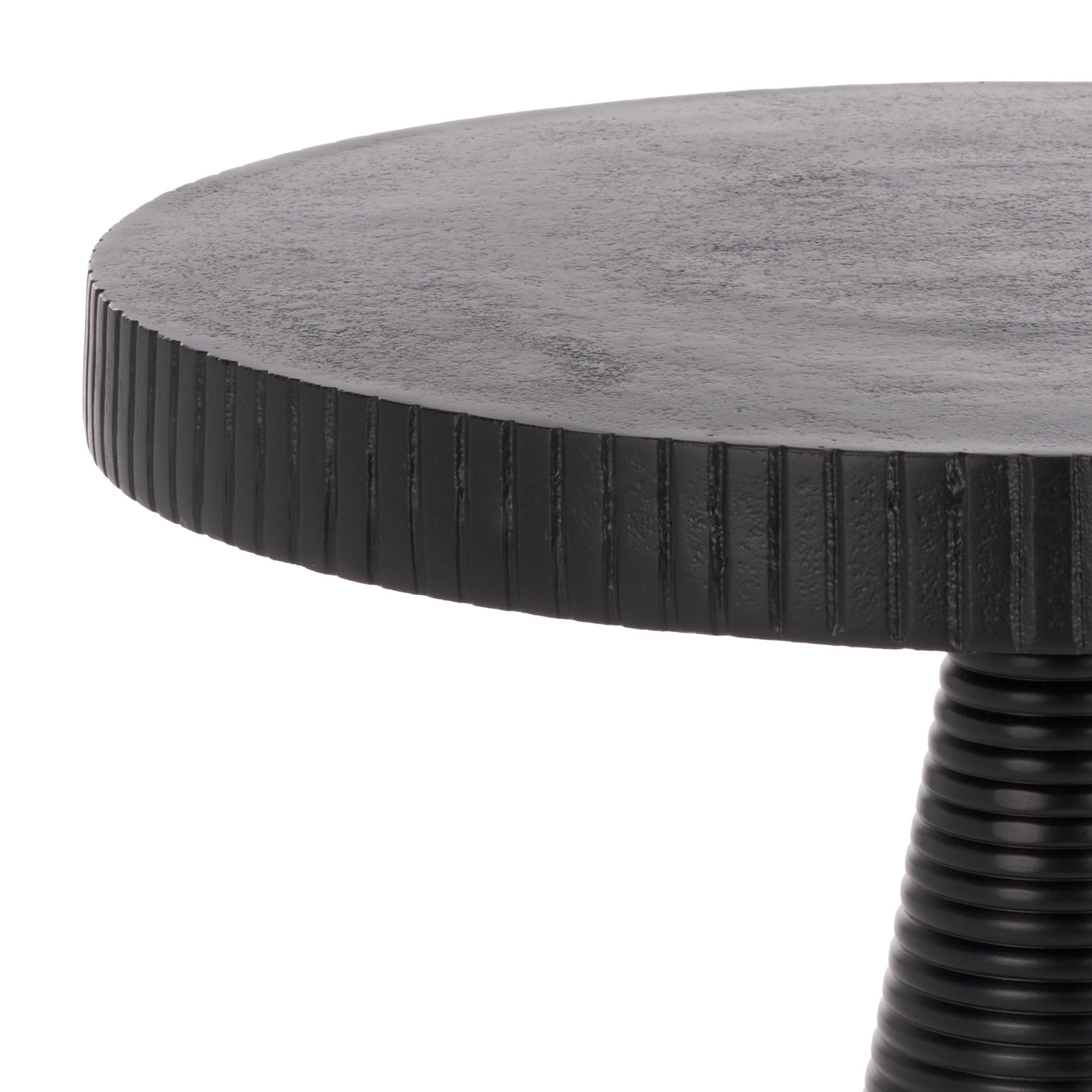 Safavieh Champeaux Round Metal Glam End Table, Black