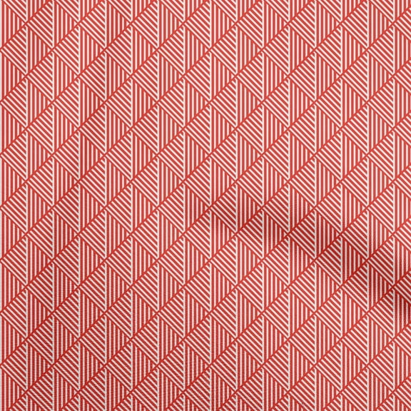 oneOone Polyester Spandex Red Fabric Geometric Diy Clothing Quilting Fabric Print Fabric By Yard 56 Inch Wide