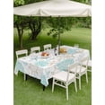 thumbnail image 4 of Outdoor Tablecloth with Umbrella Hole for Patio/Picnic/Party/Camping, Turquoise Coastal Waterproof Table Cloth Rectangle Table Cover Washable, Summer Beach Coral Sea Turtle Starfish (60"x 120"), 4 of 8