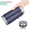 thumbnail image 5 of 20oz Tumbler with Lid and Straw Stainless Steel Tumbler Cup Vacuum Insulated Double Wall Travel Coffee Mug Perfect for Car Cup Holders(Navy Blue 1 Pack), 5 of 7