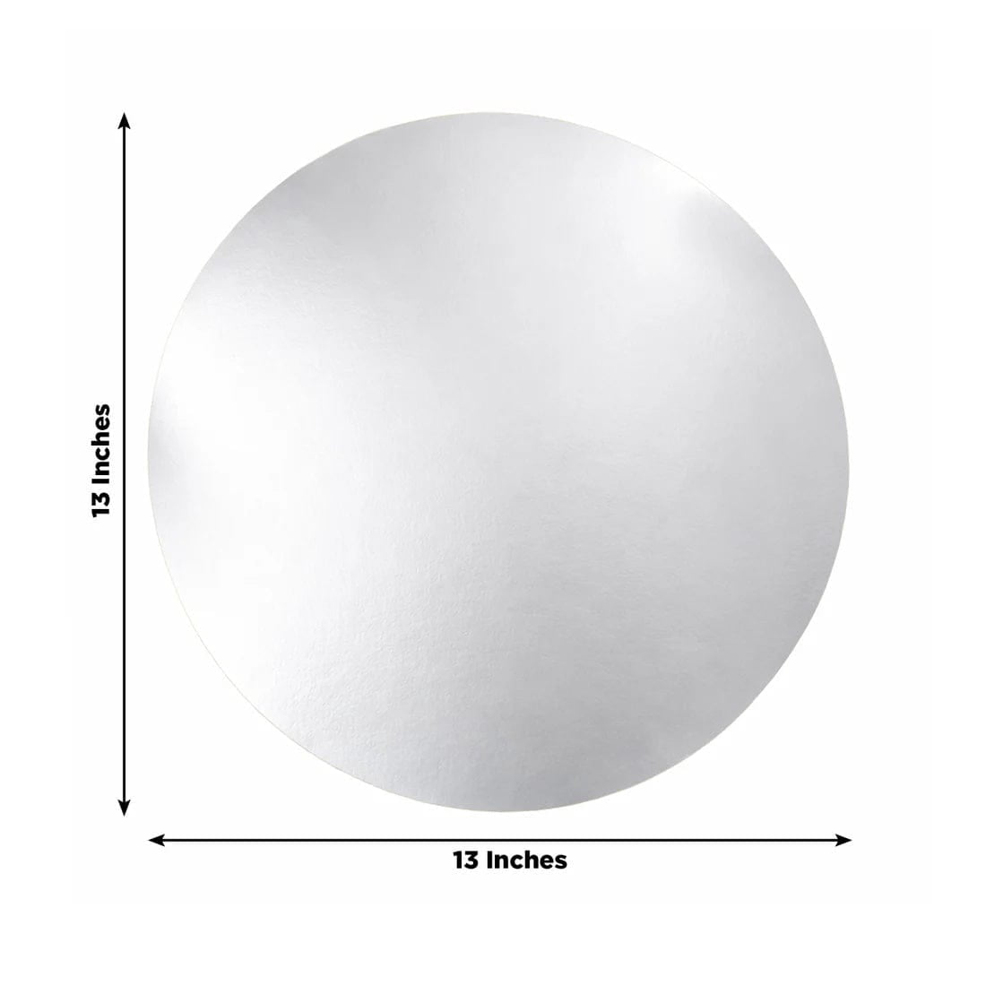 50 Silver Disposable 13 in Round Cardboard Paper Table Placemats Wedding Party Supplies
