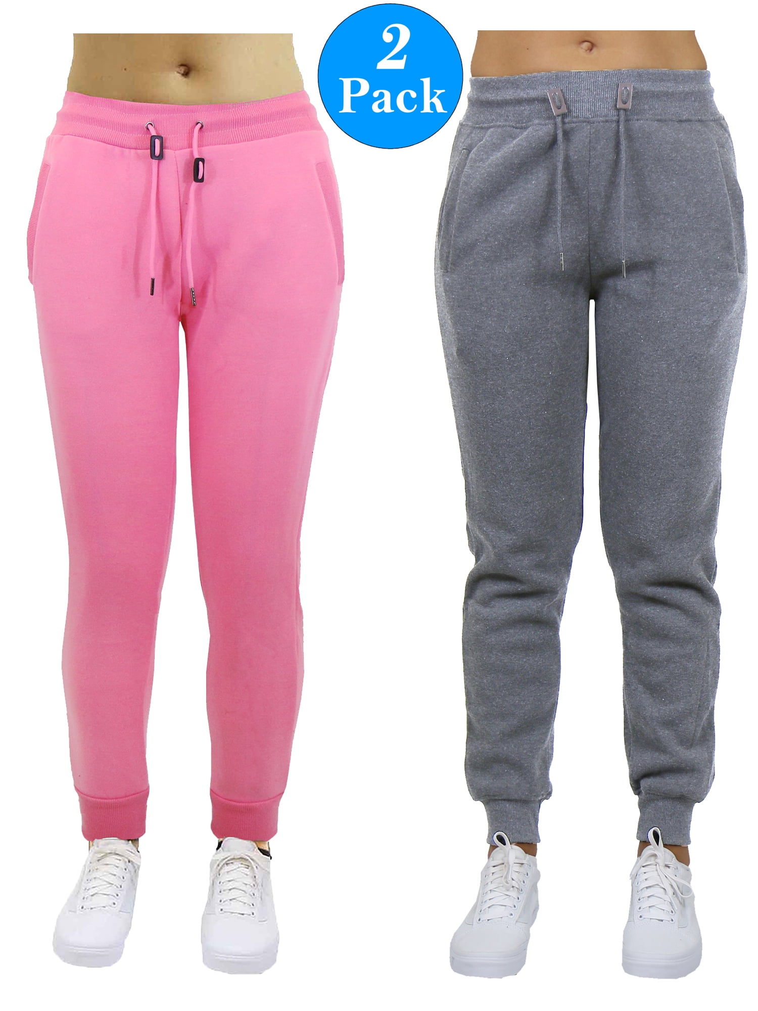 Gbh Womens Fleece Jogger Sweatpants With 2 Pack Slim Fit
