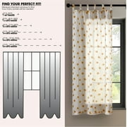 Urban Shop 38 x 63 Sheer Single Curtain Panel, Sunflower Print