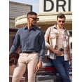 thumbnail image 2 of COOFANDY Men's Casual Button Up Shirts Long Sleeve Untucked Regular Fit Denim Dress Shirt, 2 of 6