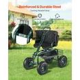 thumbnail image 6 of Height Adjustable 360 Swivel Wheeled Garden Bench Stool with Ergonomic Backrest Tool Storage 400 lb Capacity for Garden Patio Terrace, 6 of 6
