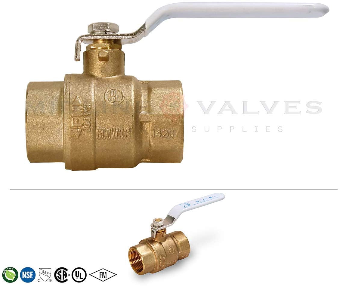 3 in. FIP x 3 in. FIP Premium Brass Full Port Ball Valve (2 Pack)