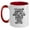 White/Red, variant on Funny Game Warden Two Tone Coffee Mugs Gifts from Friends to Game Wardens on Graduation Day, Cute Humor Quote