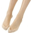 thumbnail image 3 of 4 Pairs No Show Liner Socks Women's Low Cut Cotton Nylon Boat Invisible Hidden Socks Non-Slip for Flats, 3 of 5